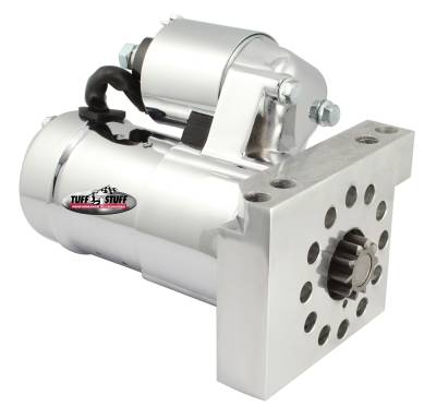 Starter; 6.1:1 - 1.6 HP - w/Straight Mounting Block - 153 Or 168 Tooth Flywheel - Chrome; 6550A