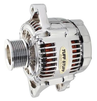 Alternator; 90 AMP - Dodge/Jeep - OEM Wire - 7 Groove Pulley - External Regulator - Chrome; 7511A
