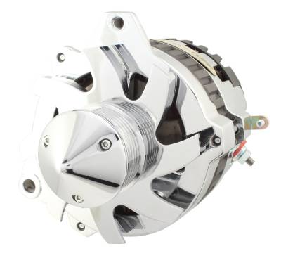 Tuff Stuff Performance - Alternator; 160 AMP - 1 Wire Or OEM Hookup - 6 Groove Pulley - Bullet Fan - Polished; 7861BBULL6G - Image 2