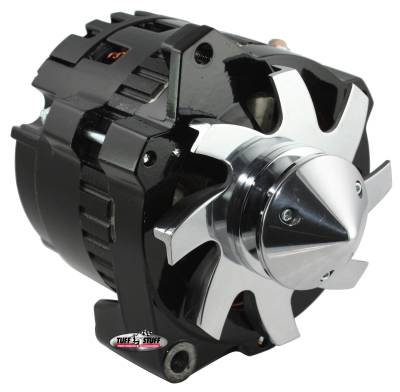 Alternator; 160 AMP - 1 Wire Or OEM Hookup - V Groove Pulley - Black; 7861CBULL