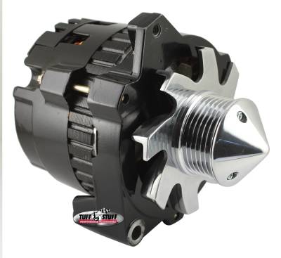 Alternator; 160 AMP - 1 Wire Or OEM Hookup - 6 Groove Pulley - Black; 7861CBULL6G
