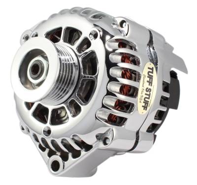Alternator; 125 AMP - OEM Wire - 6 Groove Pulley - Aluminum - Polished; 8233NAP