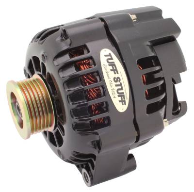 Alternator; 175 AMP Upgrade - OE Wire Hookup - 6 Groove Pulley - Double Wide Heavy Duty Ball Bearings - Black; 8233NB