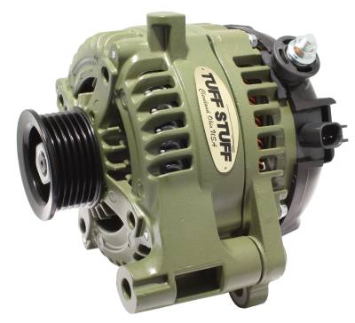Alternator; 175 AMP - OEM Wire - 6 Groove Pulley - External Regulator - Army Green; 7514G