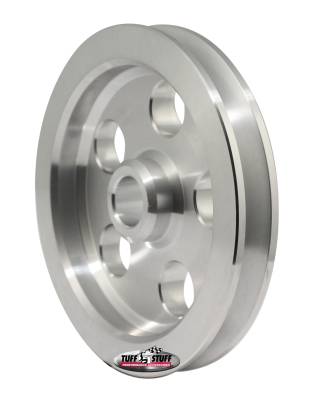 Tuff Stuff Performance - Power Steering Pump Pulley; 1 Groove - Fits Tuff Stuff 6175 And 6170 Type II Pumps w/17mm Shafts - Machined Aluminum - Natural; 8492C - Image 2
