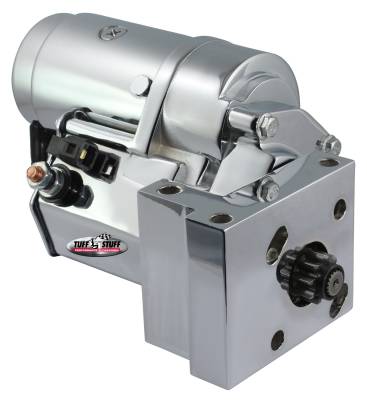 Starter; Tuff Torque - 18:1 - w/Offset Mounting Block - 168 Tooth Flywheel - Chrome; 13510A