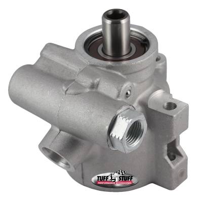 Power Steering Pump; GM Pressure Slip - 8mm Through Hole Mounting - Aluminum - For Street Rods/Custom Vehicles w/Limited Engine Space - Factory Cast PLUS+; 6175AL-7