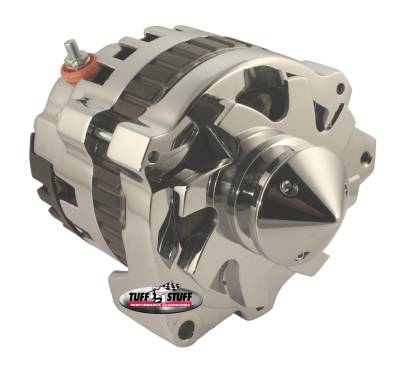 Alternator; 160 AMP - 1 Wire Or OEM Hookup - V Groove Pulley - Chrome; 7860ABULL