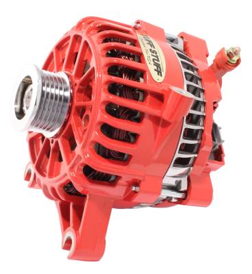 Alternator; 225 AMP Upgrade - OEM Wire - 6 Groove Pulley - Red; 8252DRED