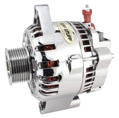Alternator; 105 AMP - OEM Wire - 8 Groove Pulley - Chrome; 8266A8G