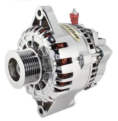 Alternator; 105 AMP - OEM Wire - 8 Groove Pulley - Aluminum - Polished; 8266AP8G