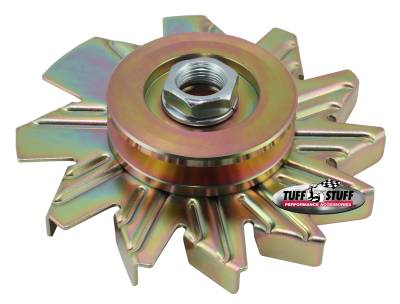 Alternator Pulley; Single V Groove Pulley - Incl. Fan/Lock Washer/Nut - Gold Zinc; 7600AD