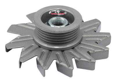 Alternator Pulley; 5 Groove Serpentine Pulley - Incl. Fan/Lock Washer/Nut - As Cast; 7600CC