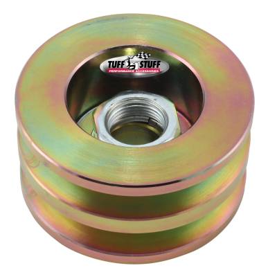 Alternator Pulley; 2.628 in. - Double V Groove - Incl. Lock Washer/Nut - Gold Zinc; 7610FD
