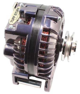 Alternator; 130 AMP - 1 Wire - Single Groove Pulley - Black Chrome; 9509RDSP7
