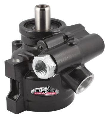 Power Steering Pump; GM Pressure Slip - Through Hole Mounting - Bottom Pressure Port - 1200 PSI - 3GPM - Black Aluminum; 6170ALB-7