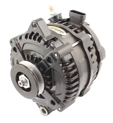 Alternator; 225 AMP - OEM Wire - 1 Groove - Stealth Black; 8321B1GOE