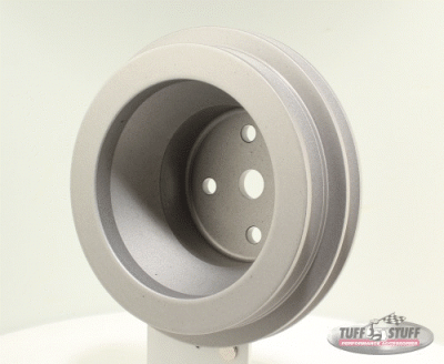 Tuff Stuff Performance - Water Pump Pulley; For Use w/Big Block Chevy Engines - Machined Aluminum - Factory Cast Plus - 2 Groove - Long Pump - 5/8 in. Pilot Hole; 9884F - Image 2