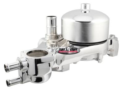 Water Pump; w/Pulley - Standard Flow - Aluminum Casting - Chrome; 1310A