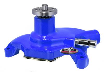 Water Pump; 5.625 in. Hub Height - 5/8 in. Pilot - Short - Threaded Water Port - Blue Powdercoat w/Chrome Accents; 1354NCBLUE