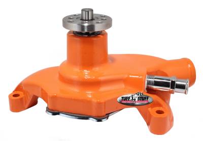 Water Pump; 5.625 in. Hub Height - 5/8 in. Pilot - Short - Aluminum Casting - Orange Powdercoat w/Chrome Accents; 1394NCORANGE