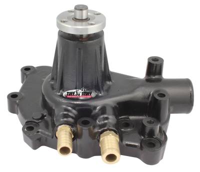 Water Pump; 5.437 in. Hub Height - 5/8 in. Pilot - w/Pass. Side Inlet - Aluminum Casting - Stealth Black Powder Coat; 1432AC