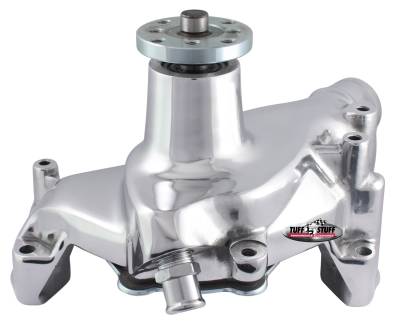 Water Pump; 6.937 in. Hub Height - 5/8 in. Pilot - Long - Flat Smooth Top - Chrome; 1448NA