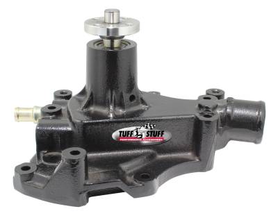 Water Pump; 5.687 in. Hub Height - 5/8 in. Pilot - w/Driver Side Inlet - Cleveland Only - Stealth Black Powder Coat; 1469C