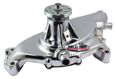 Water Pump; 5.750 in. Hub Height - 5/8 in. Pilot - Short - Flat Smooth Top And (2) Threaded Water Ports - Chrome; 1496NA