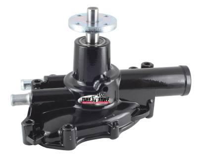 Water Pump; 5.735 in. Hub Height - 5/8 in. Pilot - Reverse Rotation - Aluminum Casting - Stealth Black Powder Coat - Driver Side Inlet; 1594NF