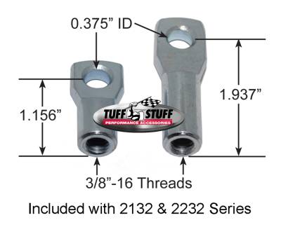 Tuff Stuff Performance - Brake Master Cylinder/Booster Assembly; 11 in - 1 in Bore - Dual Diaphragm - w/PN[2020] Dual Rsvr. Master Cyl. - 10x1.5 Metric Studs - 3/8 in.-16 Pedal Rod Threads - Stealth Black Powder Coat; 2132NB-1 - Image 2