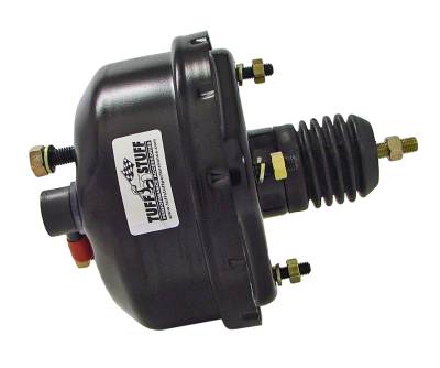 Power Brake Booster; Univ. - 7 in. - Single Diaphragm - Incl. 3/8 in.-16 Mtg. Studs And Nuts - Fits Hot Rods/Customs/Muscle Cars - Stealth Black Powder Coat; 2221NC