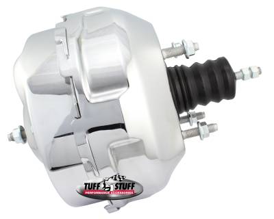 Power Brake Booster; 9 in. - Dual Diaphragm - Rod Length 4.12 in. - Incl. 3/8 in.-16 Mtg. Studs And Nuts - Fits Hot Rods/Customs/Muscle Cars - Chrome; 2229NA