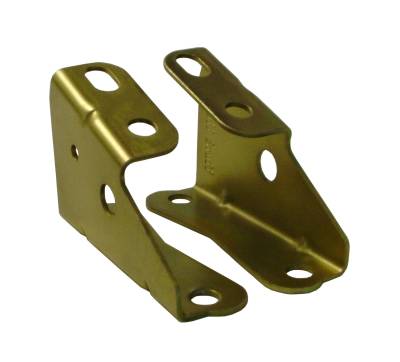 Power Brake Booster Bracket; Incl. Left And Right Side - 1967-1972 GM - For Brake Booster PN[2121/2122/2123/2124/2129/2221/2222/2223/2224/2228/2229/2231] - Gold Zinc; 4650B