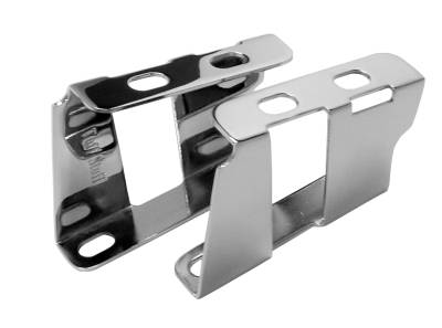 Power Brake Booster Bracket; Incl. Left And Right Side - 1955-1964 GM - For Brake Booster PN[2121/2122/2123/2124/2221/2222/2223/2228/2229/2231] - Chrome; 4651A