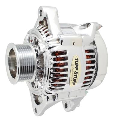 Alternator; 90 AMP - Chrysler - OEM Wire - 7 Groove Pulley - External Regulator - Chrome; 7510A