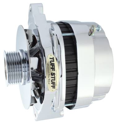 Alternator; 250 High AMP - OEM Wire - 6 Groove Pulley - Chrome; 8173NE