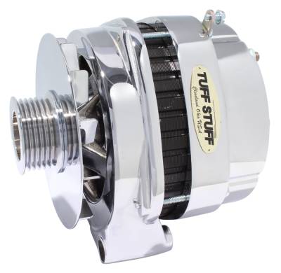 Alternator; 250 High AMP - OEM Wire - 6 Groove Pulley - Aluminum - Polished; 8219NEP