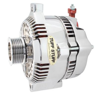 Alternator; 225 AMP - OEM Wire - 6 Groove Pulley - Polished; 8266DP