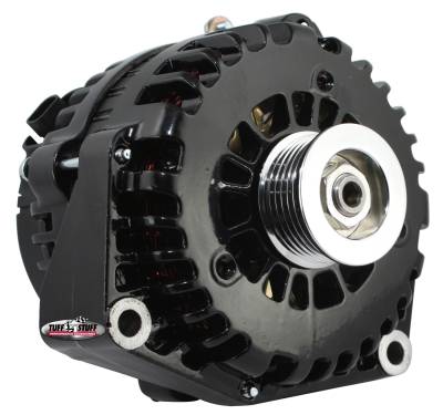 Alternator; 230 AMP - OEM Wire - 6 Groove Pulley - 2 Pin Voltage Regulator - Black Aluminum; 8302D