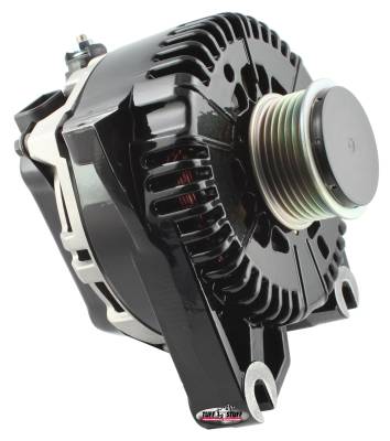 Alternator; 225 AMP - OEM Wire - 6 Groove Clutch Pulley - Black; 8436C