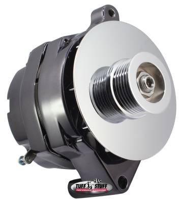 Alternator; 100 AMP - Smooth Back - 1 Wire - 6 Groove Pulley - Black Chrome; 7068RD6G7