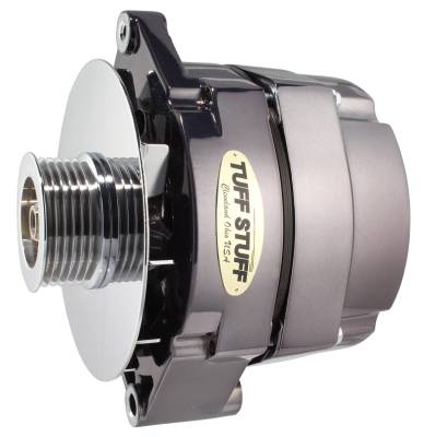 Alternator; 140 AMP - OEM Or 1 Wire - 6 Groove Pulley - Black Chrome; 7127NK6G7