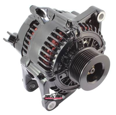 Alternator; 175 AMP Upgrade - OEM Wire - 7 Groove Pulley - External Regulator - Stealth Black; 7510E