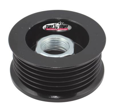 Alternator Pulley; 2.25 in. - 6 Groove Serpentine - Incl. Lock Washer/Nut - Stealth Black; 7610AB