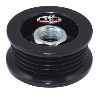 Alternator Pulley; 2.25 in. - 5 Groove Serpentine - Incl. Lock Washer/Nut - Stealth Black; 7610BB