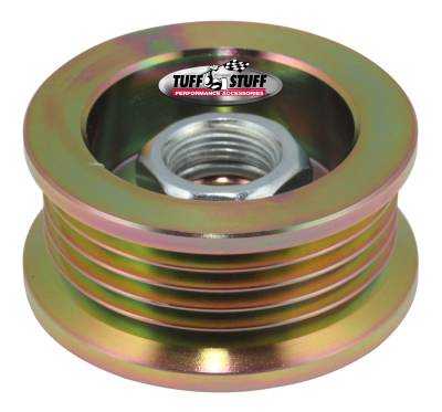 Alternator Pulley; 2.25 in. - 5 Groove Serpentine - Incl. Lock Washer/Nut - Gold Zinc; 7610BD