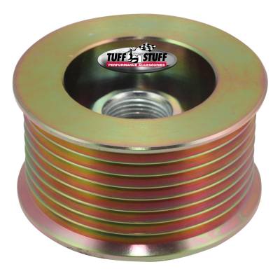 Alternator Pulley; 2.25 in. - 8 Groove Serpentine - Incl. Lock Washer/Nut - Gold Zinc; 7610DD
