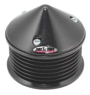 Alternator Pulley; 2.25 in. Pulley - 7 Groove Serpentine - Incl. Lock Washer/Nut - Stealth Black; 7654C