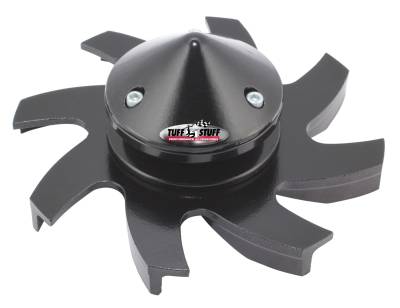 Alternator Pulley; Universal - Single V Groove Pulley - Incl. Fan/Lock Washer/Nut - Stealth Black - CS 130 - Fits PN[7860/7861/7866/7935]; 7666BC